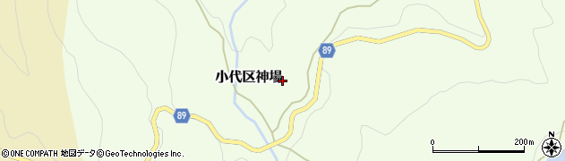 兵庫県香美町（美方郡）小代区神場周辺の地図