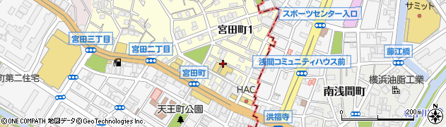 横浜水道会館駐車場周辺の地図