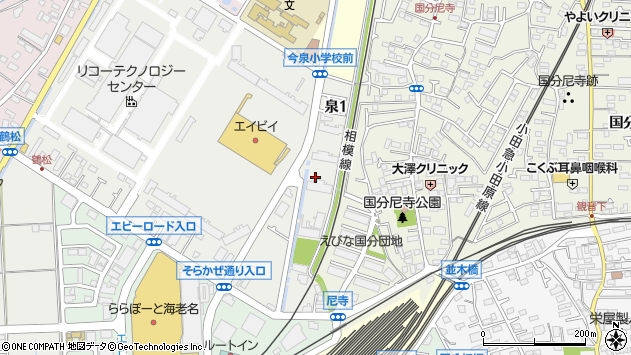 〒243-0437 神奈川県海老名市泉の地図
