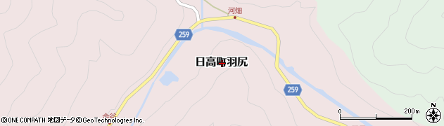 兵庫県豊岡市日高町羽尻周辺の地図