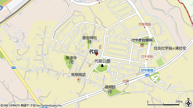〒299-0241 千葉県袖ケ浦市代宿の地図