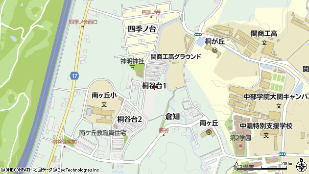 〒501-3934 岐阜県関市桐谷台の地図