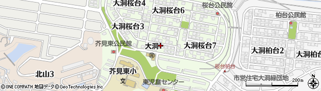 岐阜県岐阜市大洞桜台周辺の地図