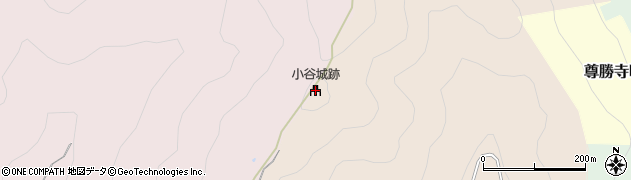 小谷城跡周辺の地図