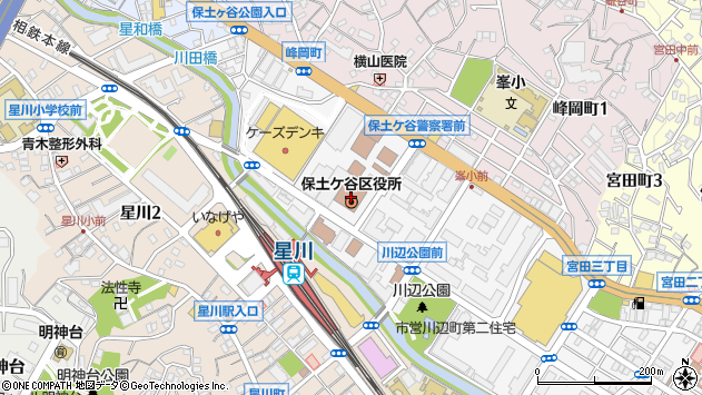 〒240-0000 神奈川県横浜市保土ケ谷区（以下に掲載がない場合）の地図