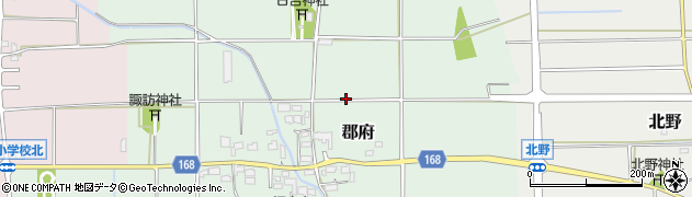 岐阜県本巣市郡府周辺の地図
