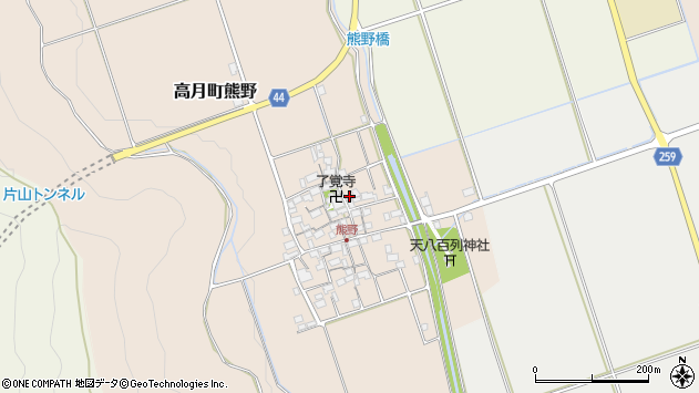 〒529-0271 滋賀県長浜市高月町熊野の地図