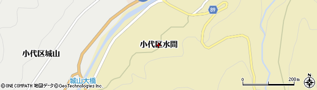 兵庫県香美町（美方郡）小代区水間周辺の地図