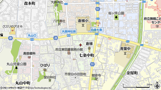 〒625-0054 京都府舞鶴市七条中町の地図