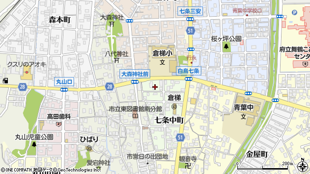 〒625-0055 京都府舞鶴市倉梯中町の地図