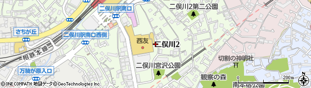 神奈川県横浜市旭区二俣川周辺の地図