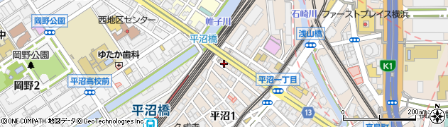神奈川県横浜市西区平沼1丁目35-7周辺の地図