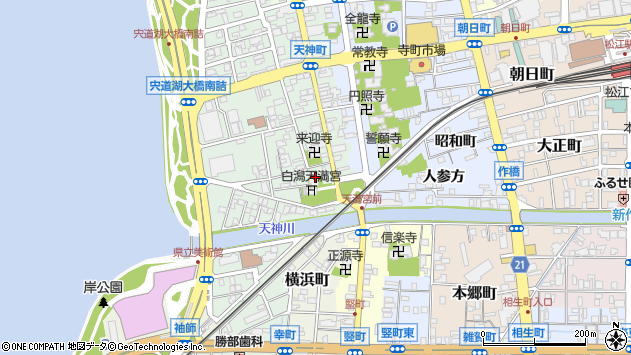 〒690-0064 島根県松江市天神町の地図