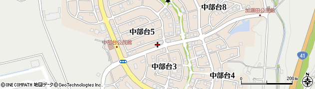 岐阜県美濃加茂市中部台周辺の地図