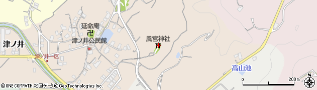 風宮神社周辺の地図