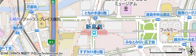 神奈川県横浜市西区みなとみらい5丁目周辺の地図