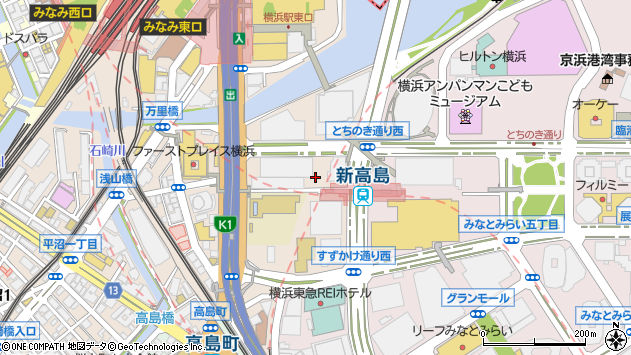 〒220-0011 神奈川県横浜市西区高島の地図