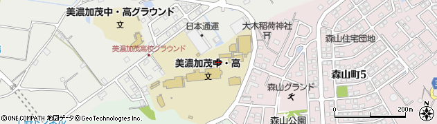 美濃加茂高等学校周辺の地図