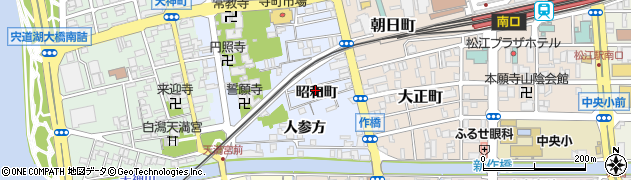 島根県松江市寺町（昭和町）周辺の地図