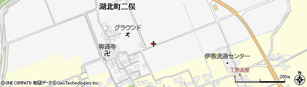滋賀県長浜市湖北町二俣周辺の地図