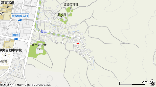 〒682-0013 鳥取県倉吉市福庭の地図