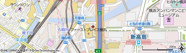神奈川県横浜市西区高島周辺の地図
