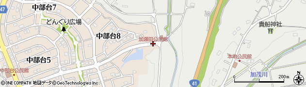 加瀬田公民館周辺の地図