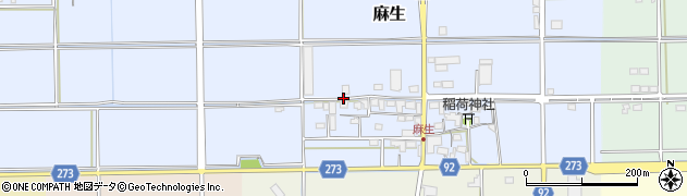 岐阜県大野町（揖斐郡）麻生周辺の地図