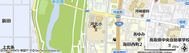 倉吉市立河北小学校周辺の地図