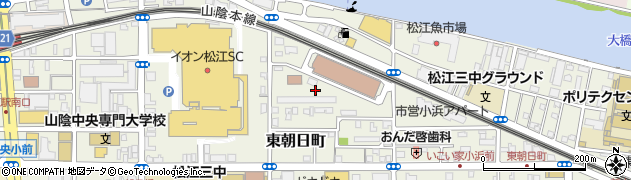 島根県松江市東朝日町周辺の地図