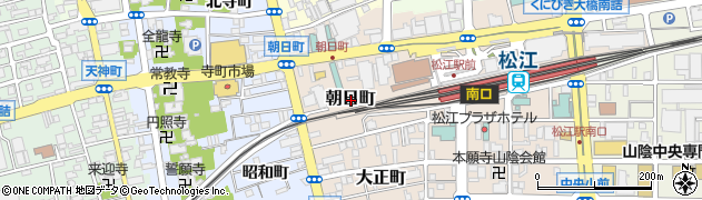 島根県松江市朝日町周辺の地図