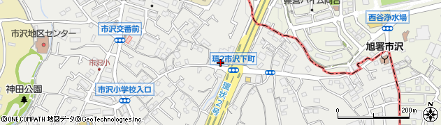 神奈川県横浜市旭区市沢町166周辺の地図