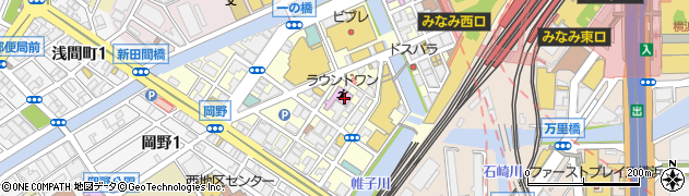 ラウンドワン横浜駅西口店周辺の地図