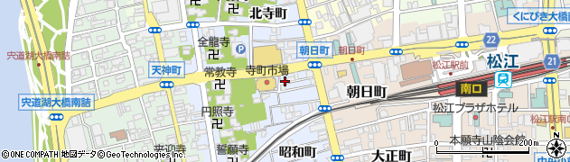島根県松江市寺町万代町周辺の地図