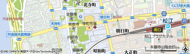 島根県松江市寺町（万代町）周辺の地図