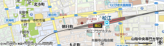 ハローワーク松江　マザーズコーナー周辺の地図