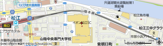 白洗舎イオン松江店周辺の地図