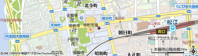 ローソン・ポプラ松江寺町店周辺の地図