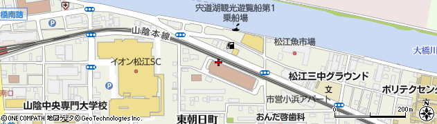 松江地方法務局　子どもの人権１１０番周辺の地図