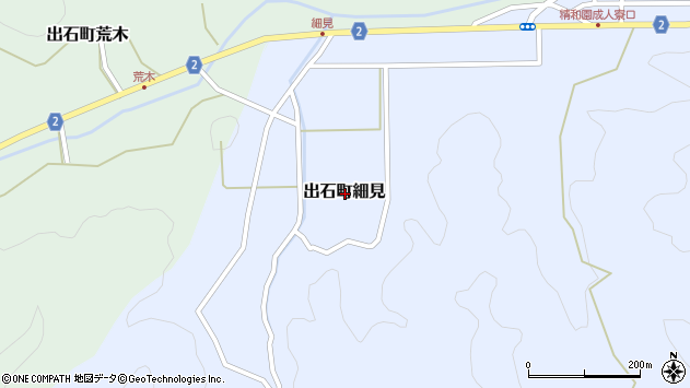〒668-0262 兵庫県豊岡市出石町細見の地図