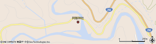 阿智神社周辺の地図