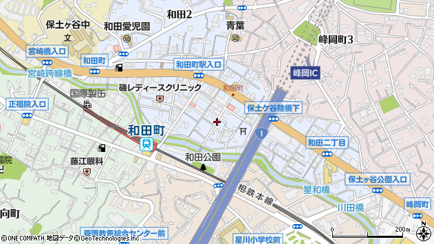 〒240-0065 神奈川県横浜市保土ケ谷区和田の地図