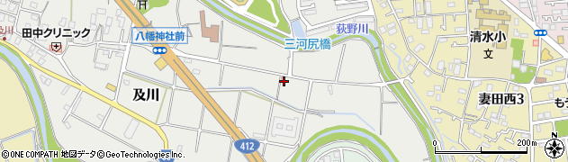 神奈川県厚木市及川748周辺の地図