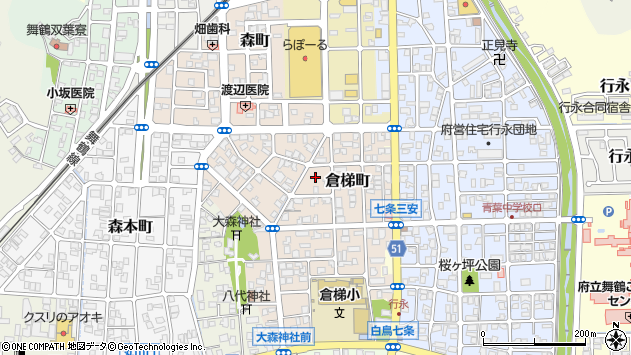 〒625-0056 京都府舞鶴市倉梯町の地図