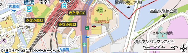 横浜シティ・エア・ターミナルＹＣＡＴ総合案内周辺の地図