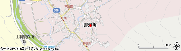 滋賀県長浜市野瀬町周辺の地図