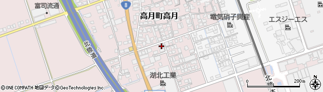 滋賀県長浜市高月町高月1637周辺の地図