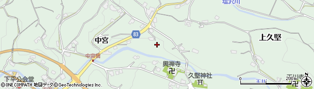 長野県飯田市上久堅（中宮）周辺の地図