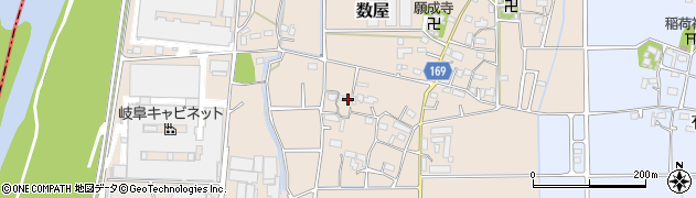 岐阜県本巣市数屋192周辺の地図