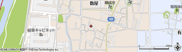 岐阜県本巣市数屋193周辺の地図